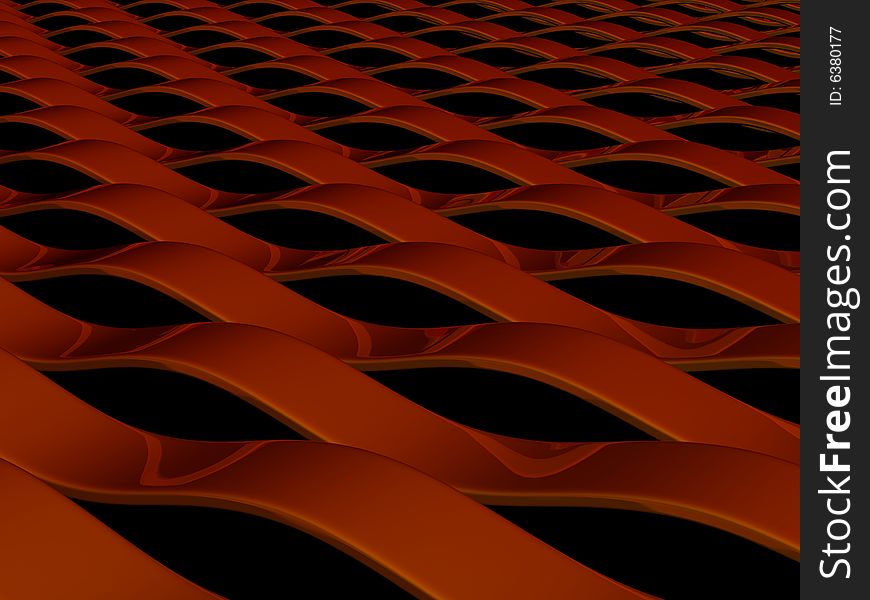 3d render of abstract red waves with reflections. 3d render of abstract red waves with reflections