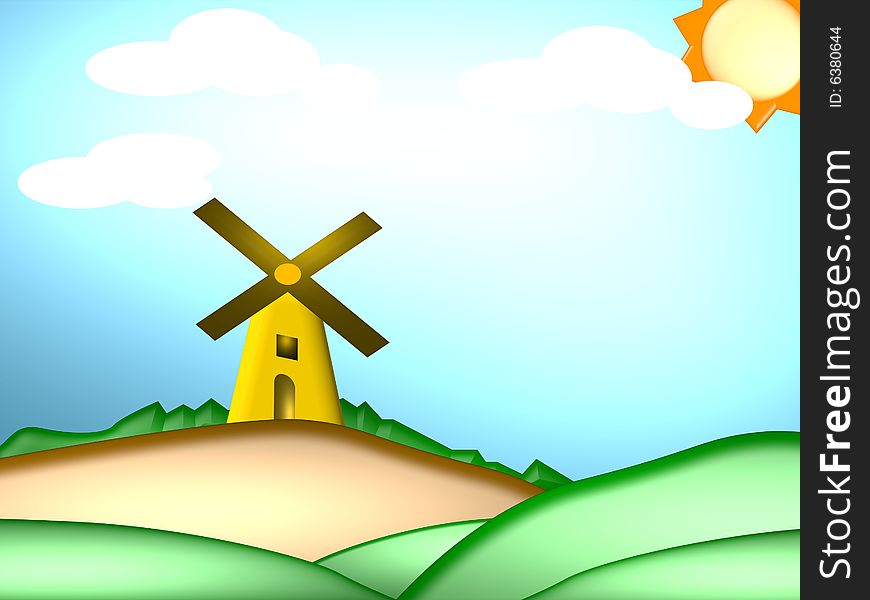 Windmill - a computer generated image