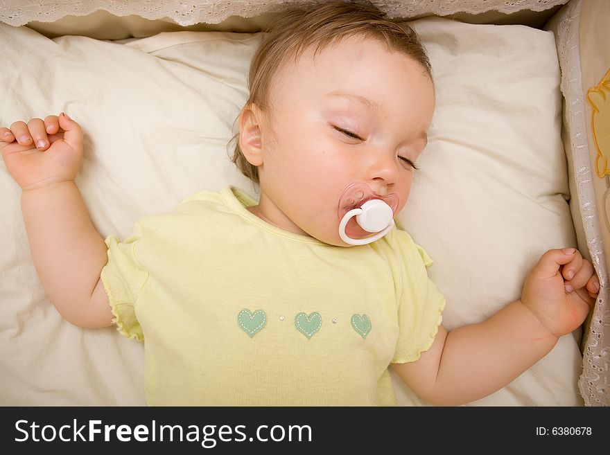 Sweet toddler baby girl sleeping. Sweet toddler baby girl sleeping