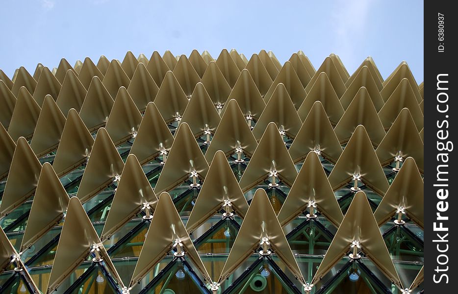 Closer look at the esplanade roof.