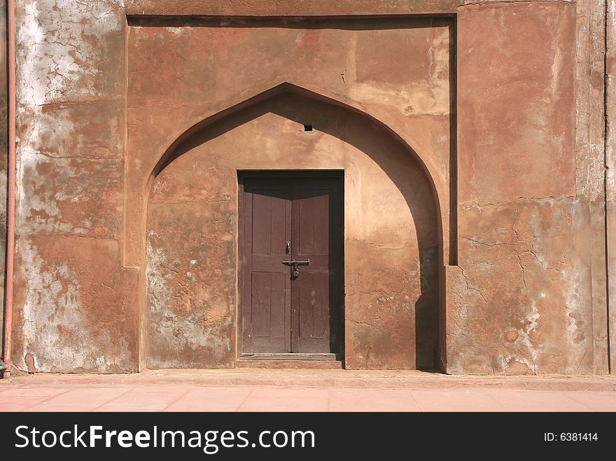 Colourful doors in Agra Fort, India