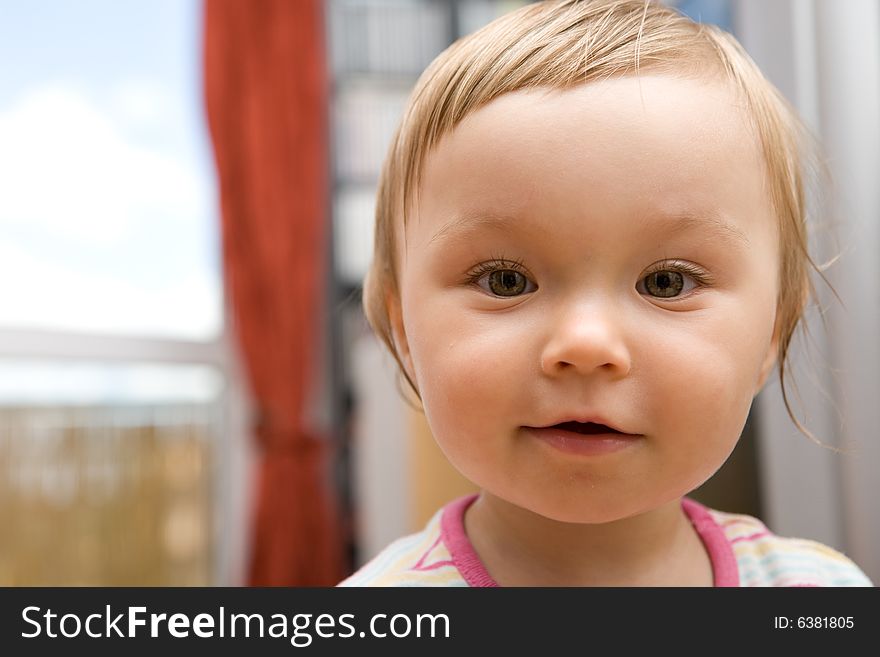 Sweet toddler happy baby girl