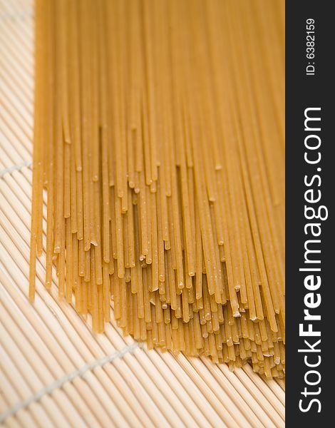 Colour pasta on bambus background. Colour pasta on bambus background