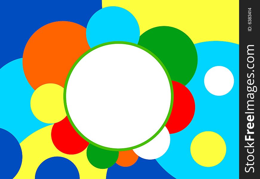 Funny background with varicoloured circles