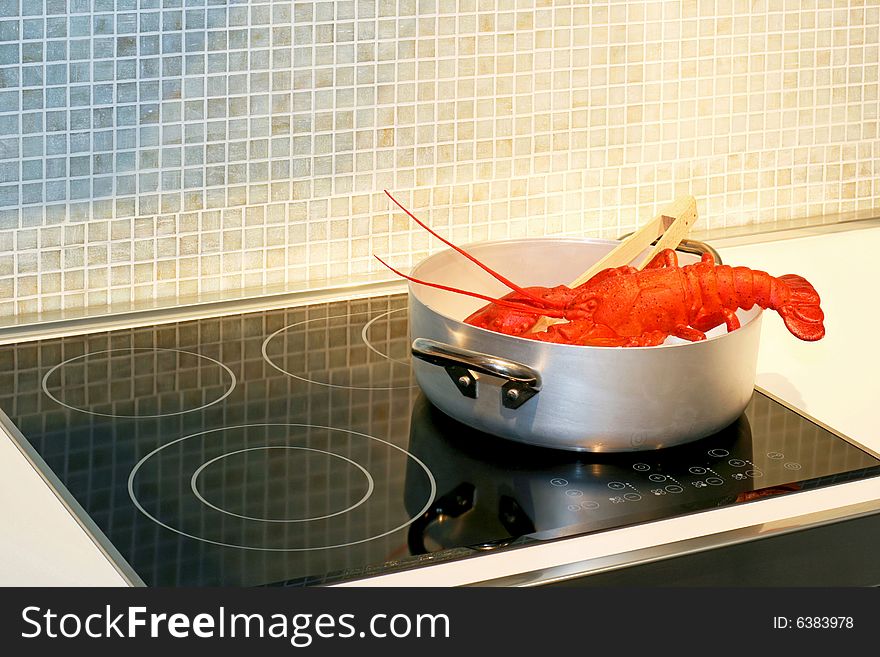 Lobster in pot