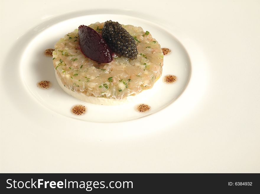 Tuna Tartare With Beet Puree