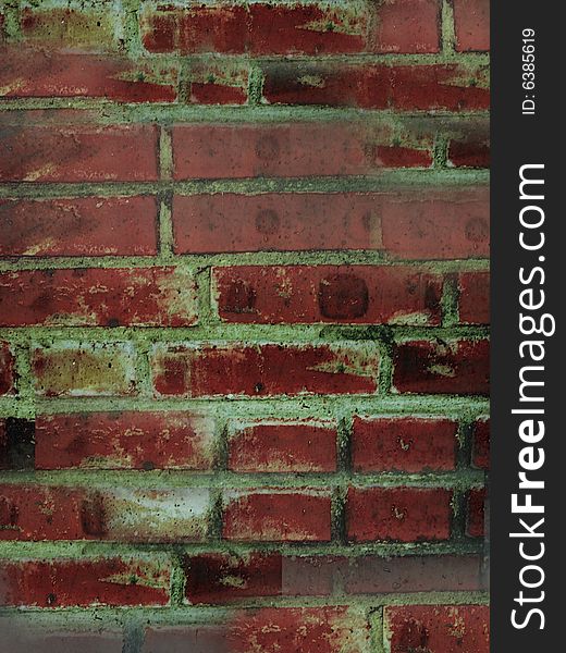 Red brick wall texture. Close-up