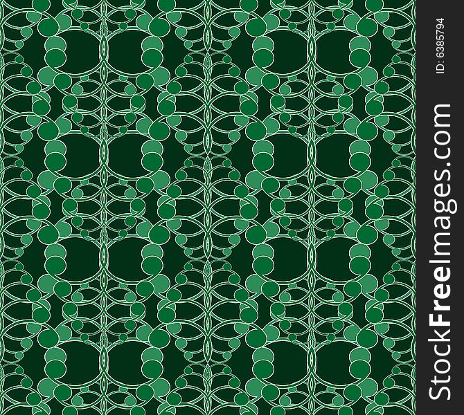 Seamless green ornament floral pattern. Seamless green ornament floral pattern