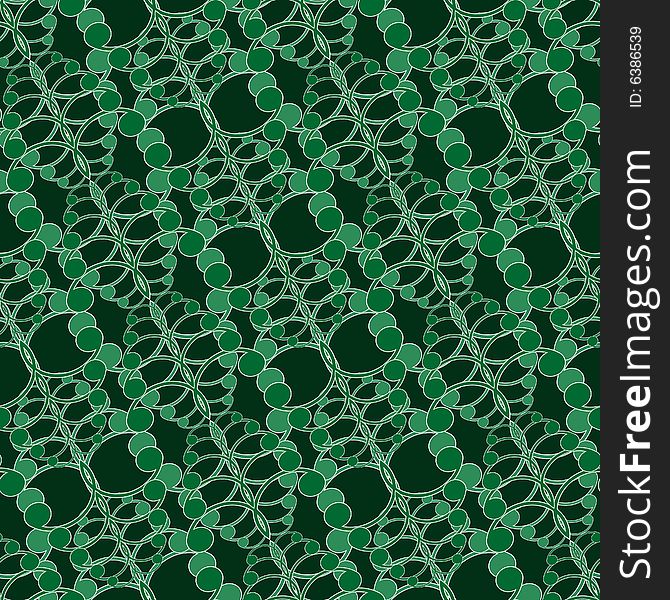 Seamless green ornament floral pattern. Seamless green ornament floral pattern
