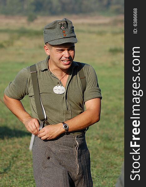 German soldier  WW2 reenacting