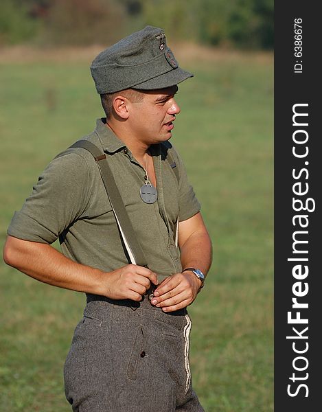 German soldier  WW2 reenacting