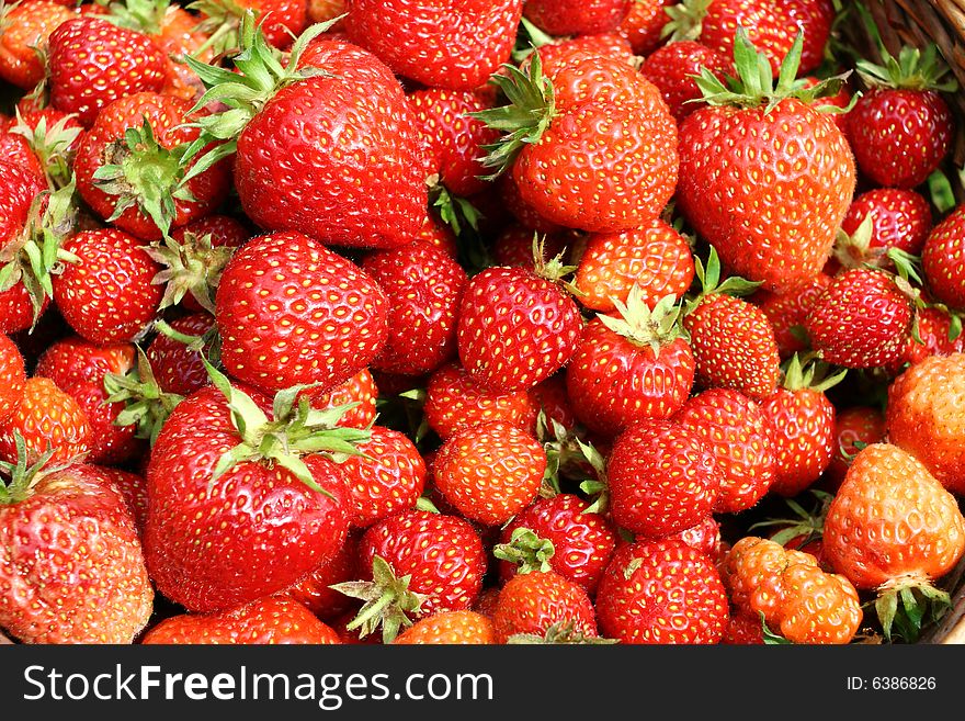 Fresh juicy strawberries close up. Fresh juicy strawberries close up