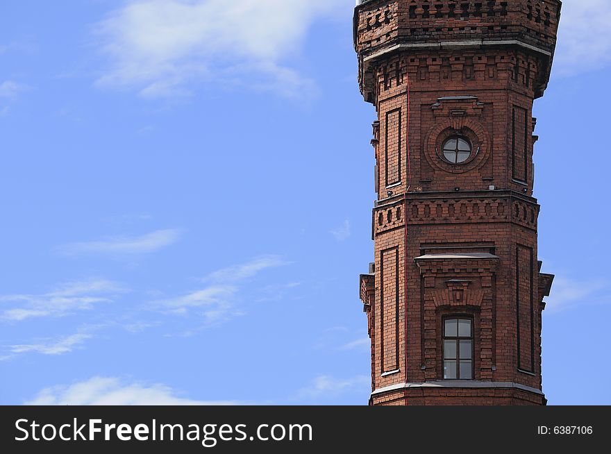 The old tower of a fire brigade is located on 
Vasilevsky island of St.-Petersburg, Russia. The old tower of a fire brigade is located on 
Vasilevsky island of St.-Petersburg, Russia.