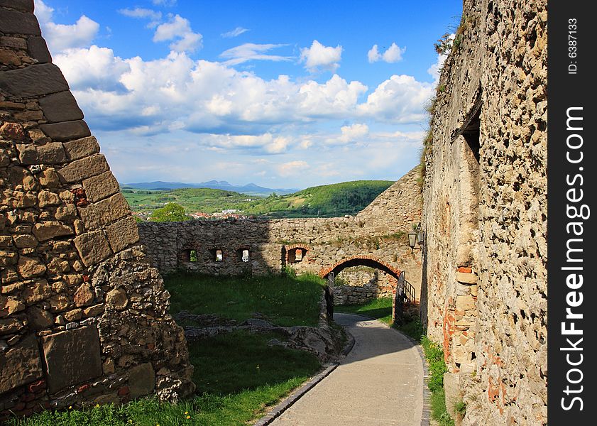 Trenchin castle in central Slovakia. Trenchin castle in central Slovakia