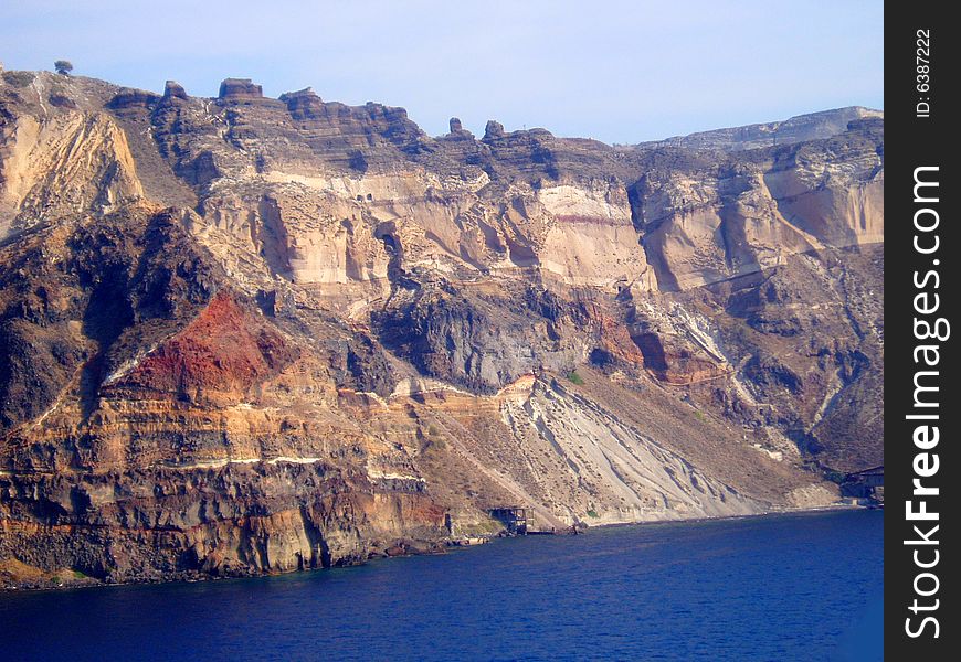 A beautiful view of santorini in Greece