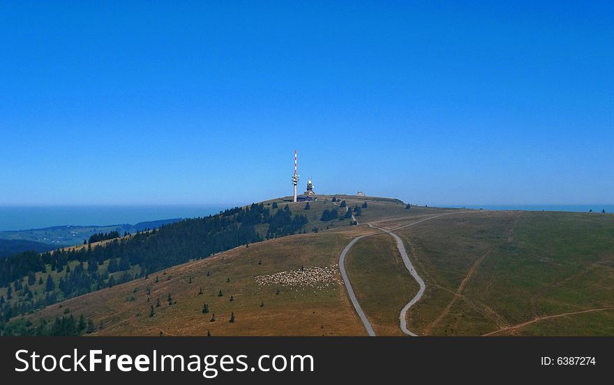 View from Mt. Feldberg, southern Black Forest, Germany. View from Mt. Feldberg, southern Black Forest, Germany