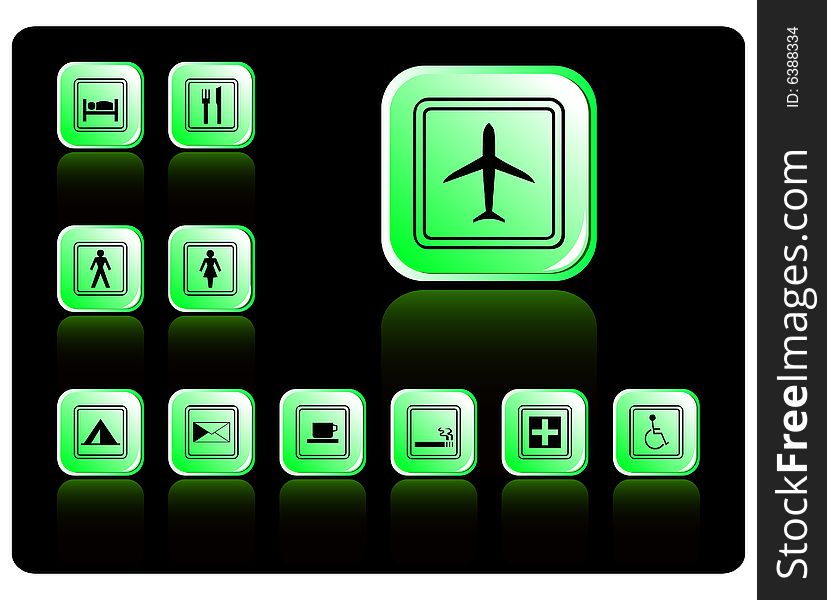 Vector travel icon set EPS 8