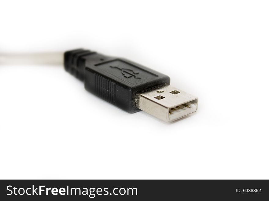 Usb cable toned white (background). Usb cable toned white (background)