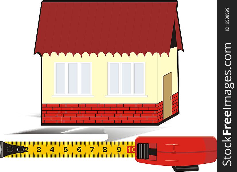 Measure Meter And House. Logo