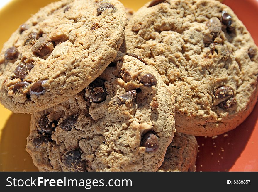 American cookie close-up isolated over white