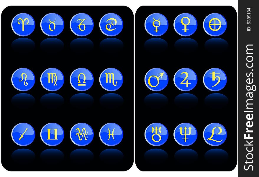 Blue vector astronomy icon EPS 8. Blue vector astronomy icon EPS 8