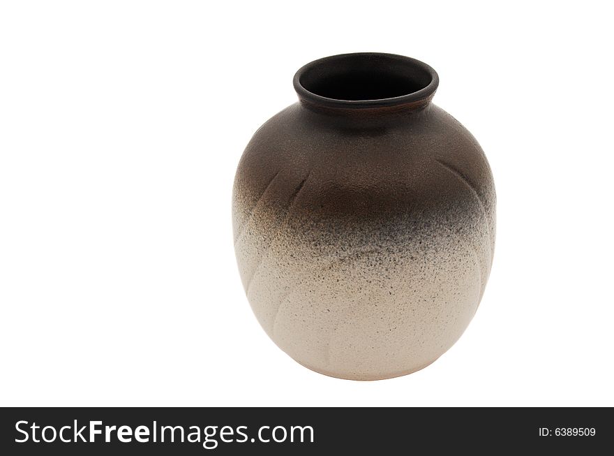 Nice gray and white empty metallic vase. Nice gray and white empty metallic vase
