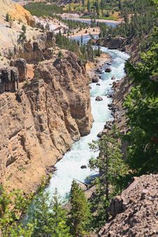 The Yellowstone River In Yellowstone NP Stock Photography The Yellowstone River In Yellowstone NP Stock Photography