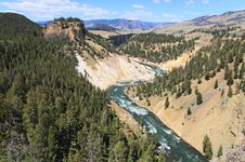 The Yellowstone River In Yellowstone NP Royalty Free Stock Photography The Yellowstone River In Yellowstone NP Royalty Free Stock Photography