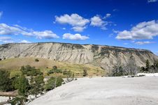 The Mammoth Hot Spring Area In Yellowstone Stock Images