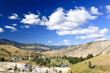 The Mammoth Hot Spring Area In Yellowstone Stock Images