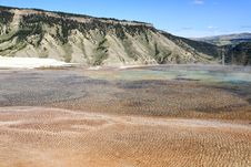 The Mammoth Hot Spring Area In Yellowstone Stock Image