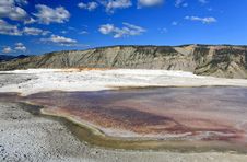 The Mammoth Hot Spring Area In Yellowstone Stock Images