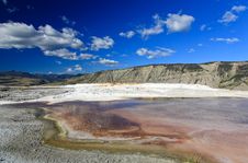 The Mammoth Hot Spring Area In Yellowstone Stock Photography