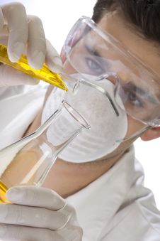Young Scientist Working With Mask Stock Image Young Scientist Working With Mask Stock Image