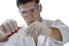 Young Scientist Working With Mask Stock Photos
