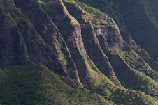 Mountain Range On Oahu, Hawaii Royalty Free Stock Photography