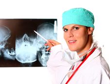 Female Medical Lab Worker Stock Photography