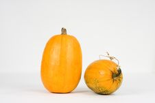 Two Pumpkins Royalty Free Stock Images