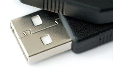 Macro Detail Of Usb Plugs Royalty Free Stock Photography
