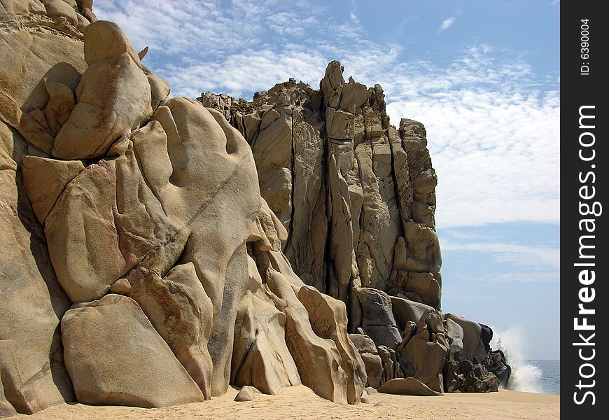 Rock formations on Lovers' beach in Cabo San Lucas, Mexico. Rock formations on Lovers' beach in Cabo San Lucas, Mexico.