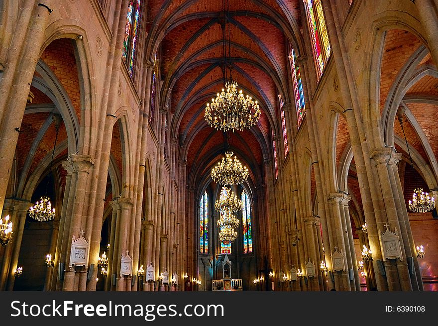 Gothics Cathedral inner view, China