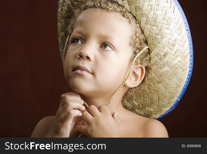 Little Boy in a Straw Hat