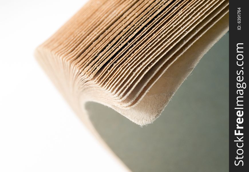 Old fold book on a white background (isolated).