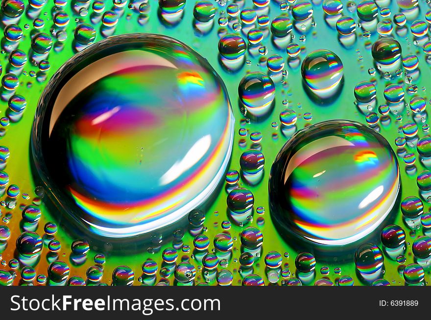 Close-up of water-drops on glass background