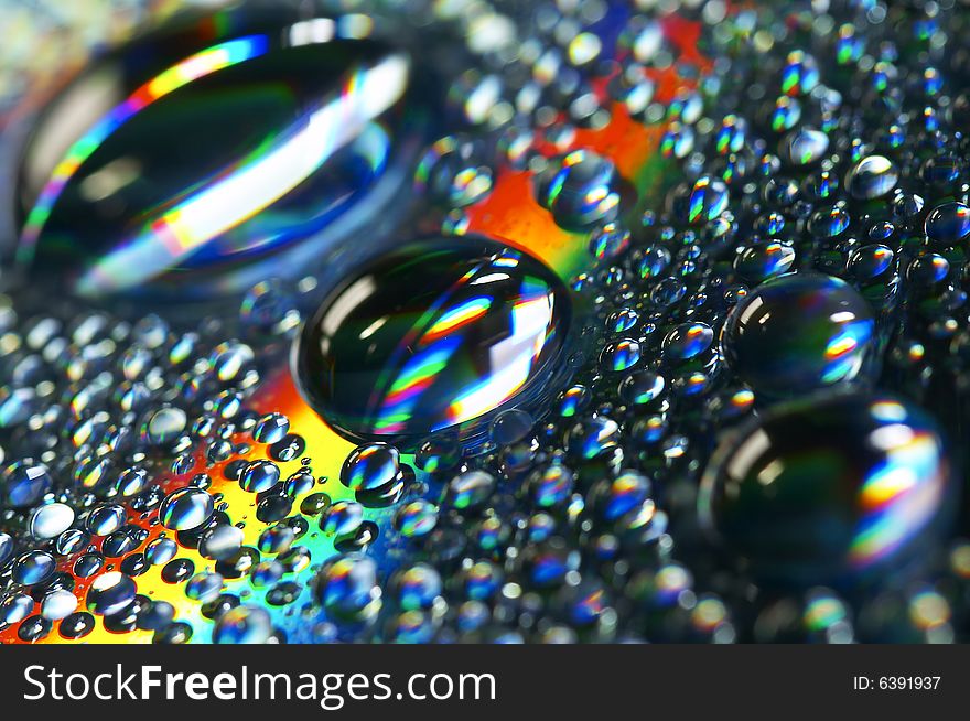 Close-up of water-drops on glass background