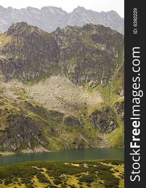 View of a mountain in Polish Tatra region