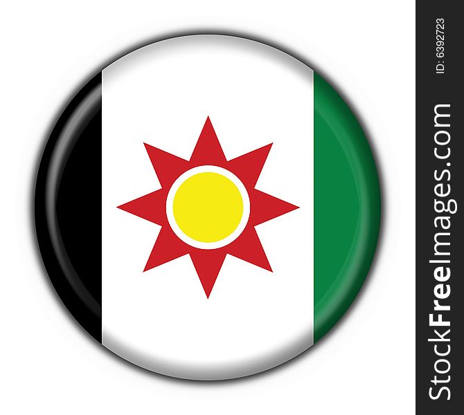 Iraq button flag - 3d made. Iraq button flag - 3d made