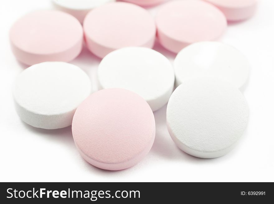 Pink and white tablets