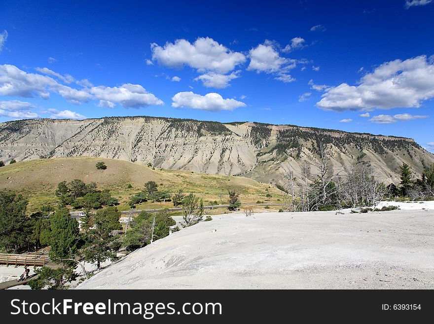 The Mammoth Hot Spring Area In Yellowstone