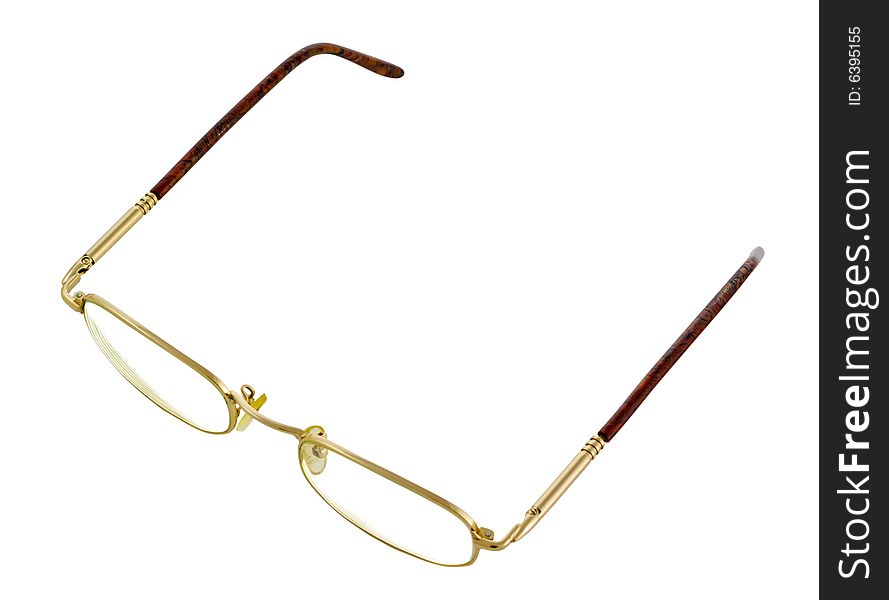 Eyeglasses isolated on white whithout shadow